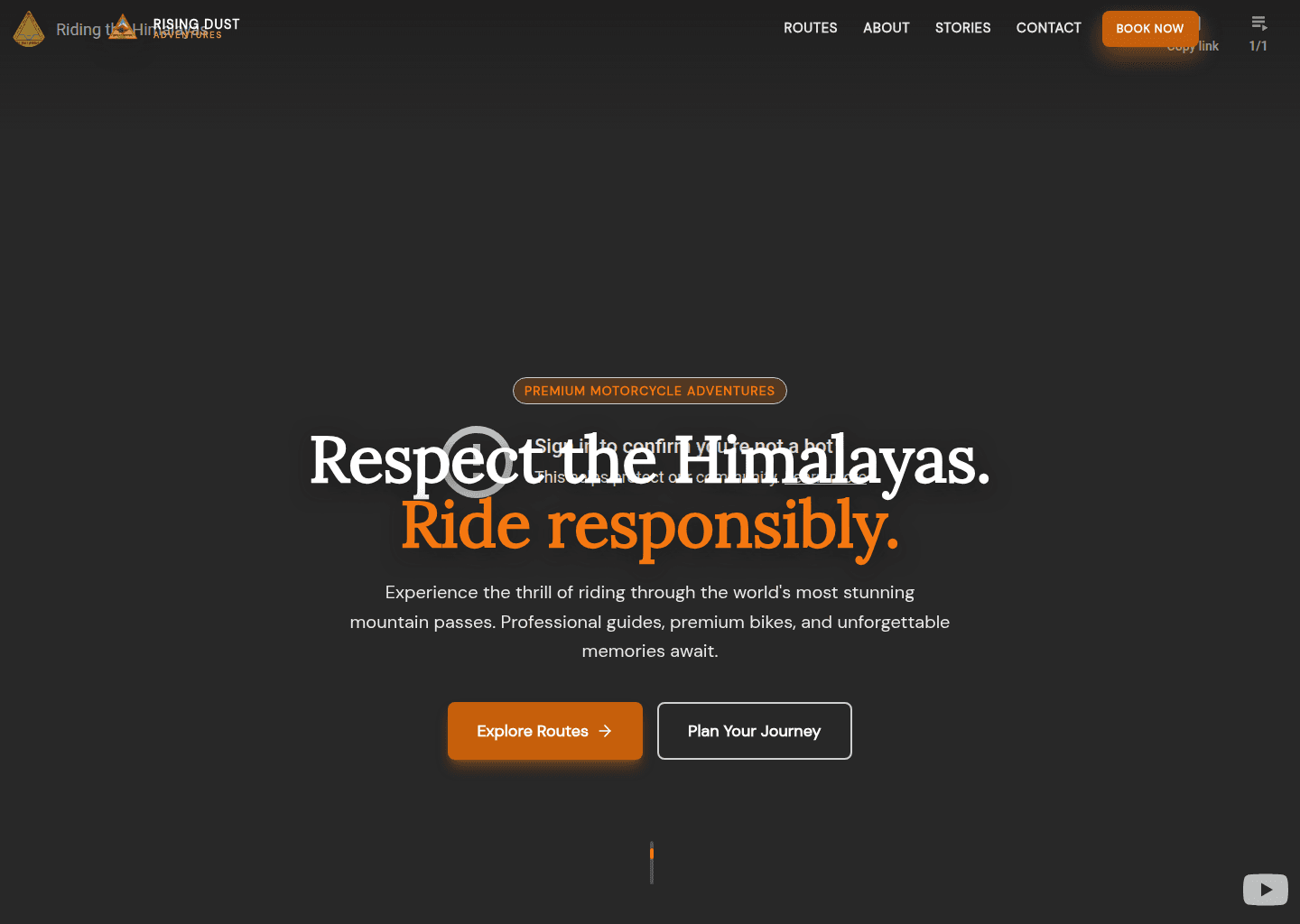Refinement phase example from a completed website